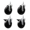 Service Caster 5 Inch Soft Rubber 38 Inch Threaded Stem Caster Set 2 Brakes SCC SCC-TS20S514-SRS-381615-2-PLB-2 - alternate 1